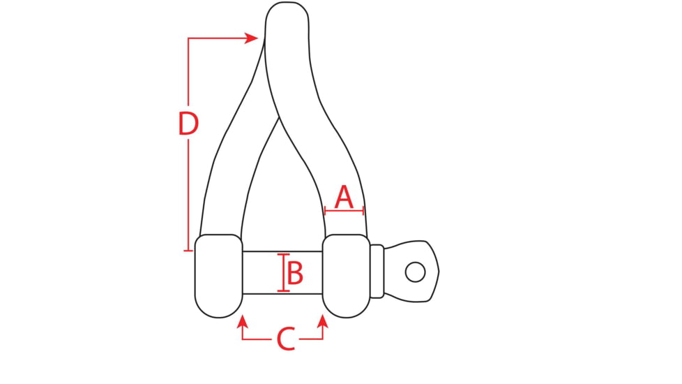Extreme Max Boattector Stainless Steel Twist Shackle, 1/4in, 3006.8213