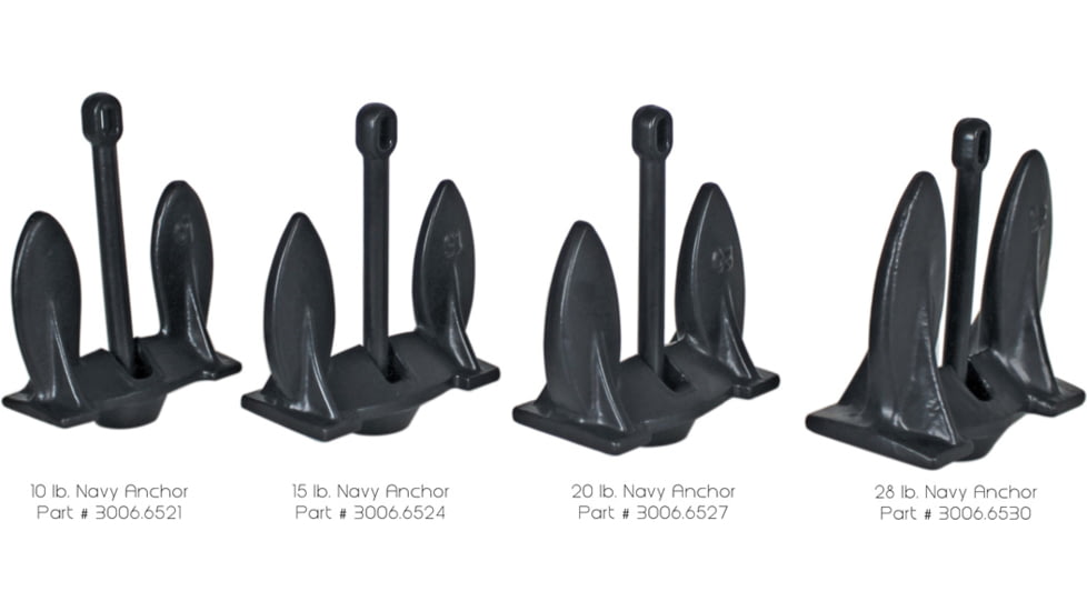 Extreme Max Boattector Vinyl-Coated Navy Anchor, 10lbs., 3006.6521