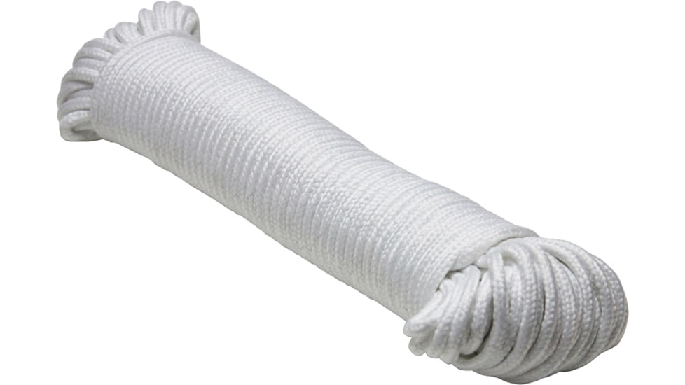 Extreme Max Braided Cotton/Polyester Clothesline - 7/32in x 200, White, 7/32in x 200ft, 3008.0448