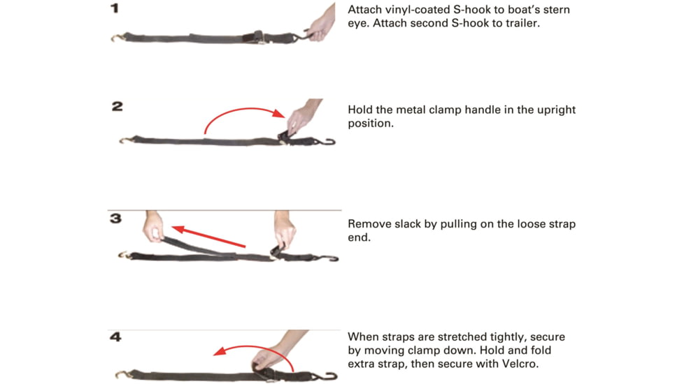 Extreme Max Cambuckle Transom Tie Down, 2in x 2ft, 3005.1196