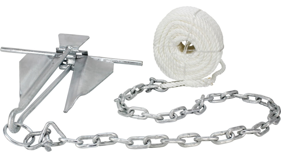 Extreme Max Complete Slip Ring Anchor Kit w/ Rope / Anchor Chain / Shackle #10 / 5 Lbs., 3006.6719