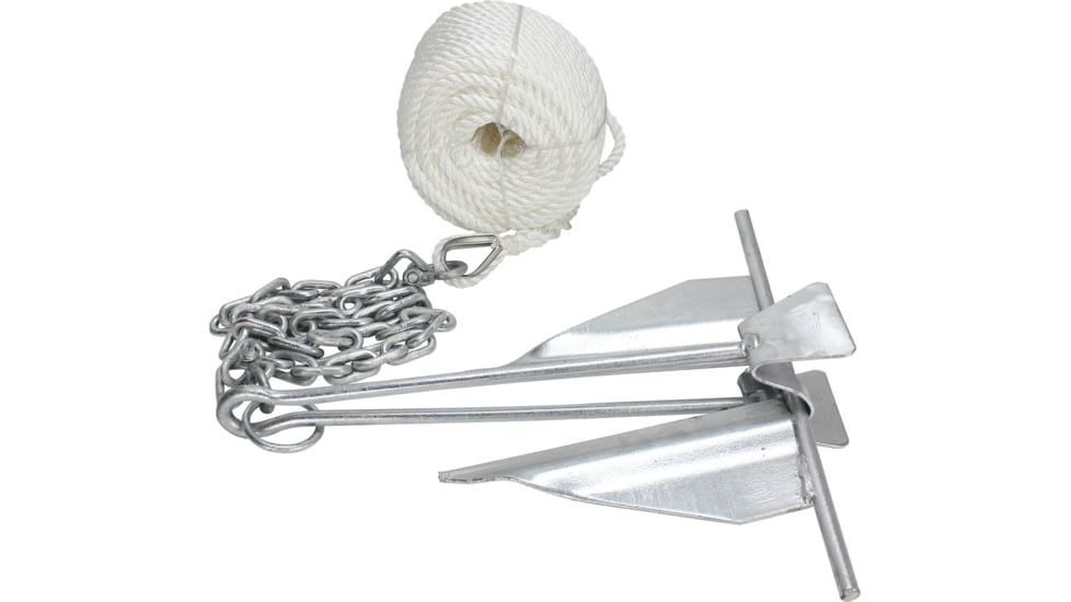 Extreme Max Complete Slip Ring Anchor Kit w/ Rope / Anchor Chain / Shackle #10 / 5 Lbs., 3006.6719