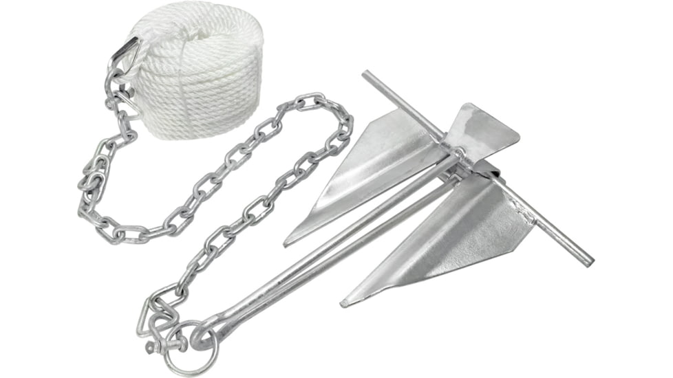Extreme Max Complete Slip Ring Anchor Kit w/ Rope / Anchor Chain / Shackle #10 / 5 Lbs., 3006.6719