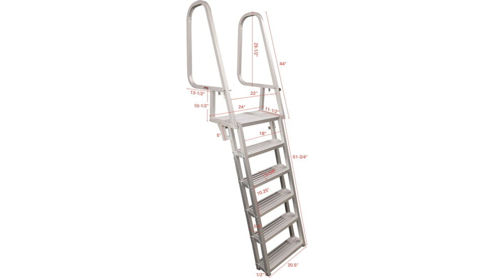 Extreme Max Delu x e Flip Up Dock Ladder 6 Step, 3005.4122