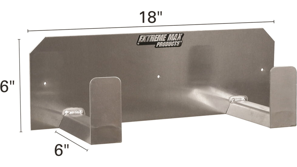 Extreme Max Dual Helmet Hanger Aluminum Storage Rack Organizer For Enclosed Race Trailer Shop Garage Storage, 5001.6029