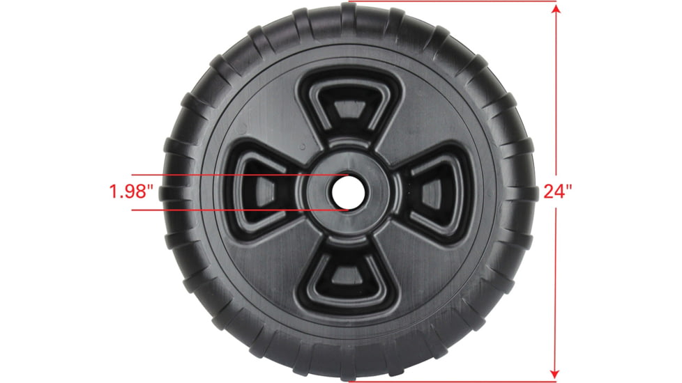 Extreme Max Heavy Duty Plastic Roll In Dock / Boat Lift Wheel 24, 24in, 3005.3729