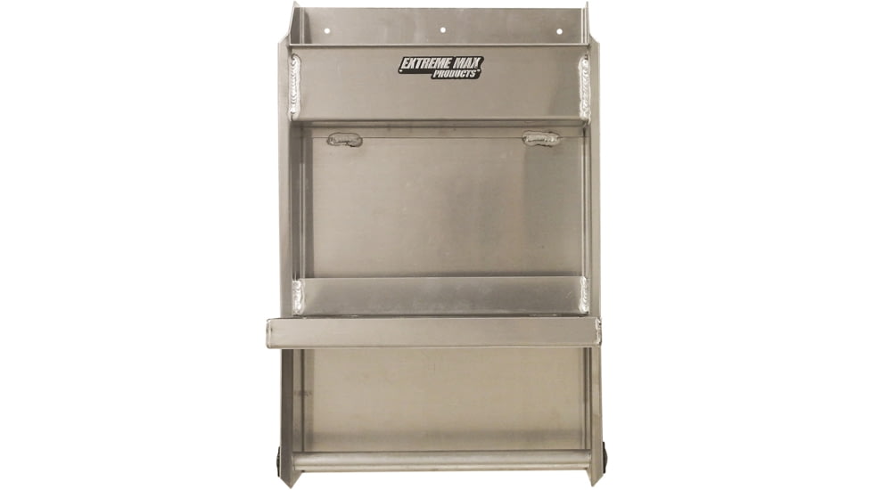 Extreme Max Junior Aluminum Work Station Storage Cabinet Flip Out Work Tray With Paper Towel Rack Organizer For Enclosed Race Trailer Shop Garage Storage, 5001.6053