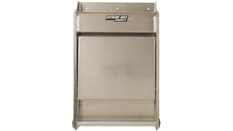 Extreme Max Junior Aluminum Work Station Storage Cabinet Flip Out Work Tray With Paper Towel Rack Organizer For Enclosed Race Trailer Shop Garage Storage, 5001.6053