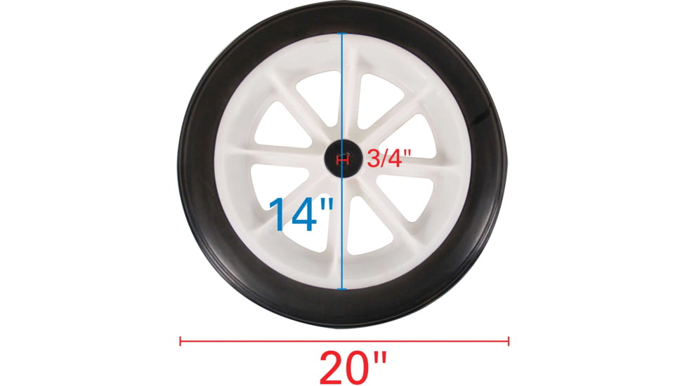Extreme Max Monster Dolly Wheel, 5800.9057