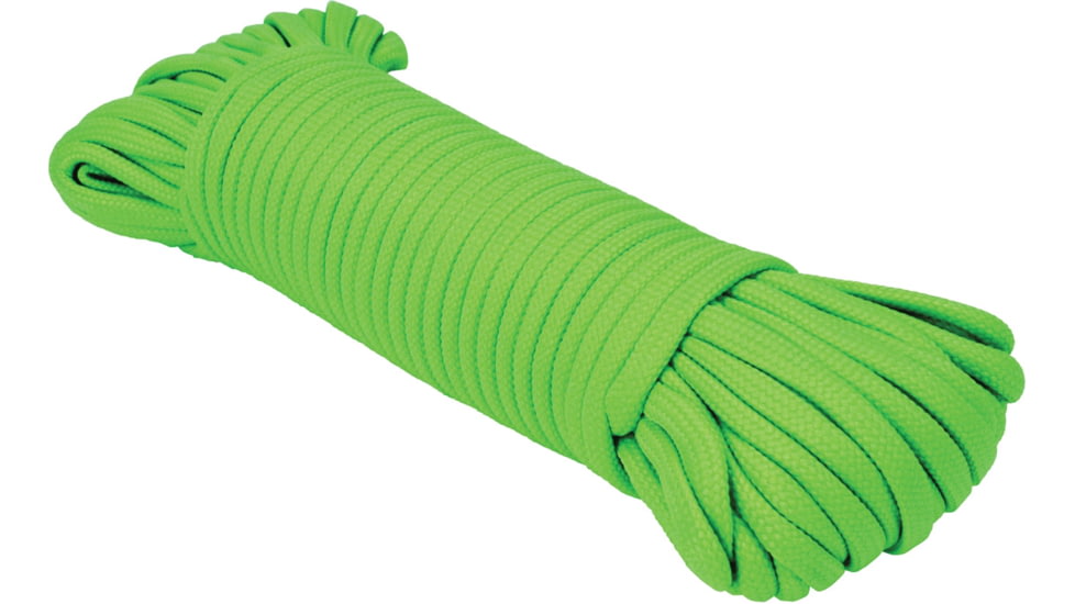 Extreme Max Neon Type III 550 Paracord Commercial Grade - 5/32in x 25, Green, 5/32in x 25ft, 3008.0499