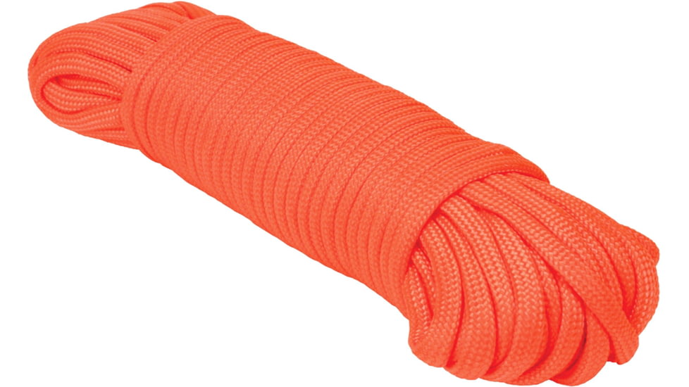 Extreme Max Neon Type III 550 Paracord Commercial Grade - 5/32in x 25, Orange, 5/32in x 25ft, 3008.0487