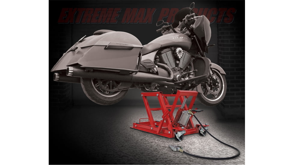 Extreme Max Pneumatic/Hydraulic Motorcycle/Atv Jack, 1500 Lb. Capacity, 5001.5041