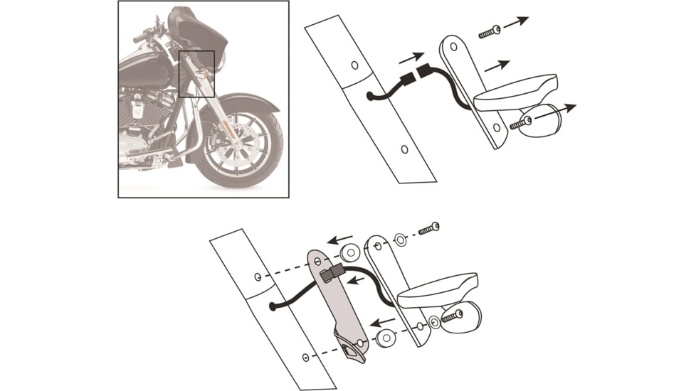 Extreme Max Teardrop Tie Down Brackets For Harley Davidson Electra Glide And Street Glide Motorcycles, 2014 2020 Chrome, 5001.5801