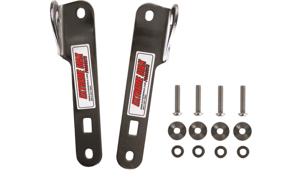 Extreme Max Teardrop Tie Down Brackets For Harley Davidson Electra Glide And Street Glide Motorcycles, 2014 2020 Chrome, 5001.5801