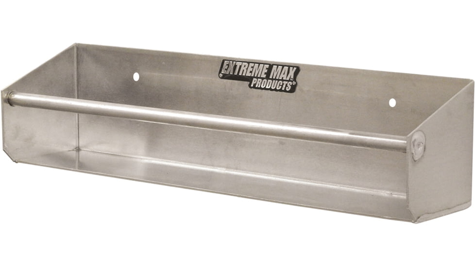 Extreme Max Wall Mount Aluminum Tie Down Hanger Storage Rack Shelf For Enclosed Race Trailer Shop Garage Storage, 5001.6062