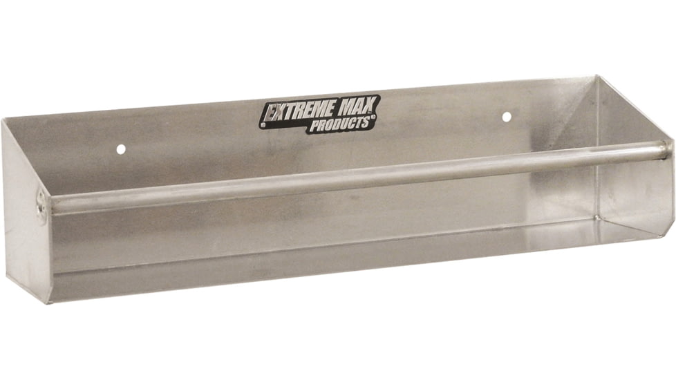 Extreme Max Wall Mount Aluminum Tie Down Hanger Storage Rack Shelf For Enclosed Race Trailer Shop Garage Storage, 5001.6062