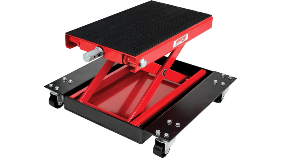 Extreme Max Wide Motorcycle Scissor Jack w/ Dolly 1100 Lbs., 5001.5059