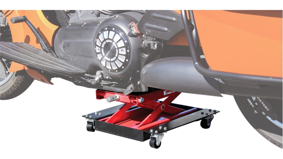 Extreme Max Wide Motorcycle Scissor Jack w/ Dolly 1100 Lbs., 5001.5059