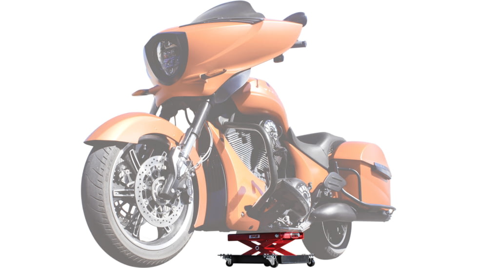 Extreme Max Wide Motorcycle Scissor Jack w/ Dolly 1100 Lbs., 5001.5059