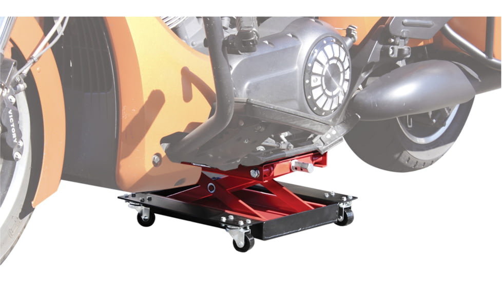 Extreme Max Wide Motorcycle Scissor Jack w/ Dolly 1100 Lbs., 5001.5059