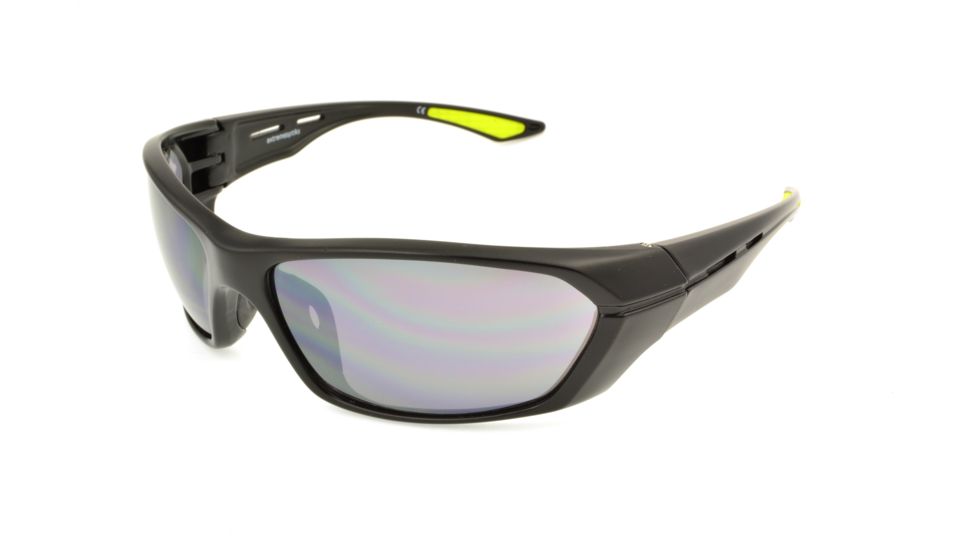 Extreme Optiks DYN4M1C Sunglasses, Matte Black Frame, Smoke with Silver Mirror Flash Lens, 10225807.FGX