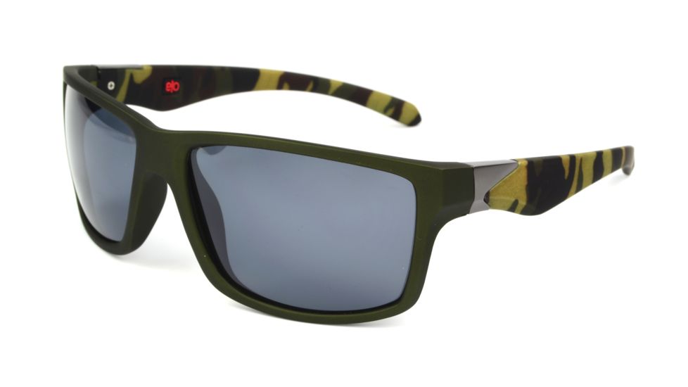 Extreme Optiks Nferno Sunglasses, Rubberized Green Matte Frame, Smoke with Silver Mirror Flash Lens, 10233022.FGX