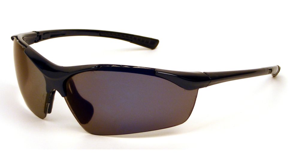 Extreme Optiks Tetra Sunglasses, Metallic Navy Frame, Smoke with Silver Mirror Flash Lens, 10211018.FGX
