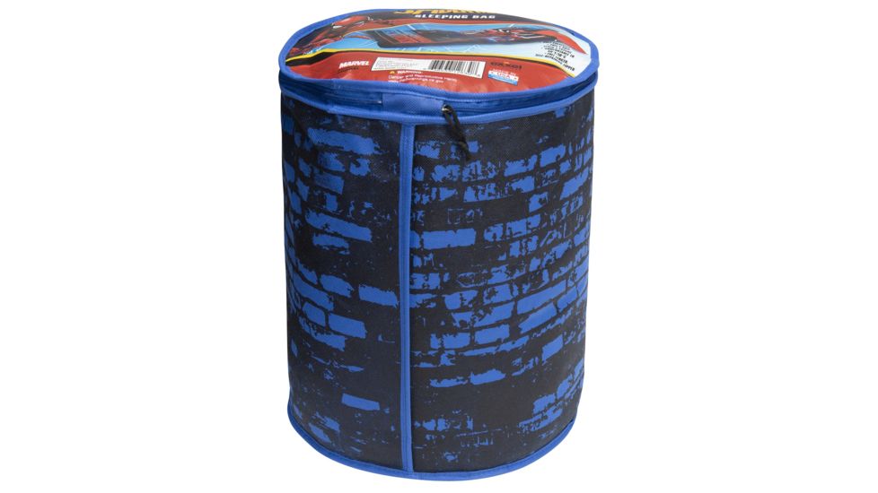 Exxel Outdoors Marvel Spiderman Sleeping Bag, Blue/Red, 28 in X 56 in, M-217120SPD