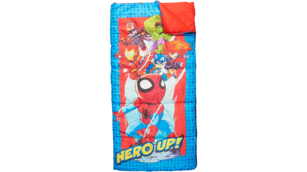 Exxel Outdoors Marvel Superhero Adventures Sleeping Bag, Multicolor, 28x56in, M-2171SHA9A