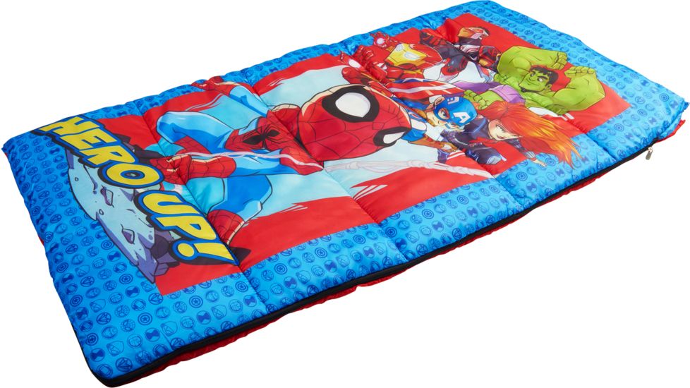Exxel Outdoors Marvel Superhero Adventures Sleeping Bag, Multicolor, 28x56in, M-2171SHA9A