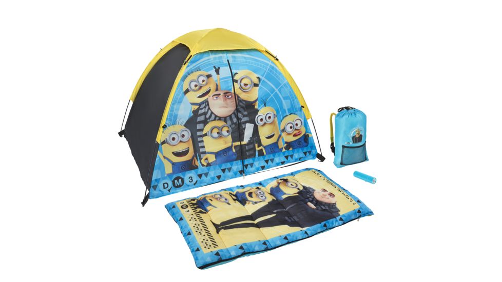 Exxel Outdoors Universal Despicable Me 3 4-Pc Fun Camp Kit, Blue/Yellow/Black U-4SLGDM37A