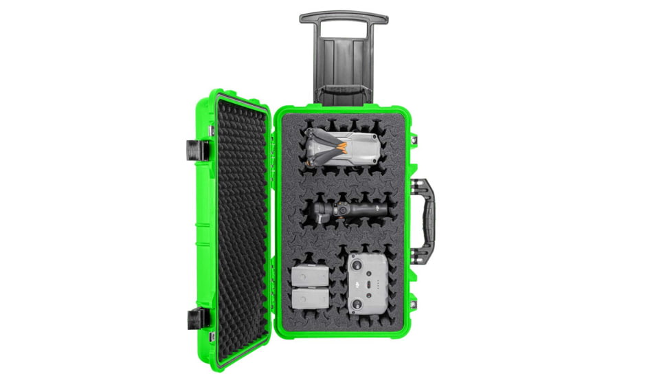 Eylar 22in Carry-On Roller Hard Case Equipped w/Ragar XP Crosslinked Foam Insert, Neon Green, SA00034-NGRN-RG-XP