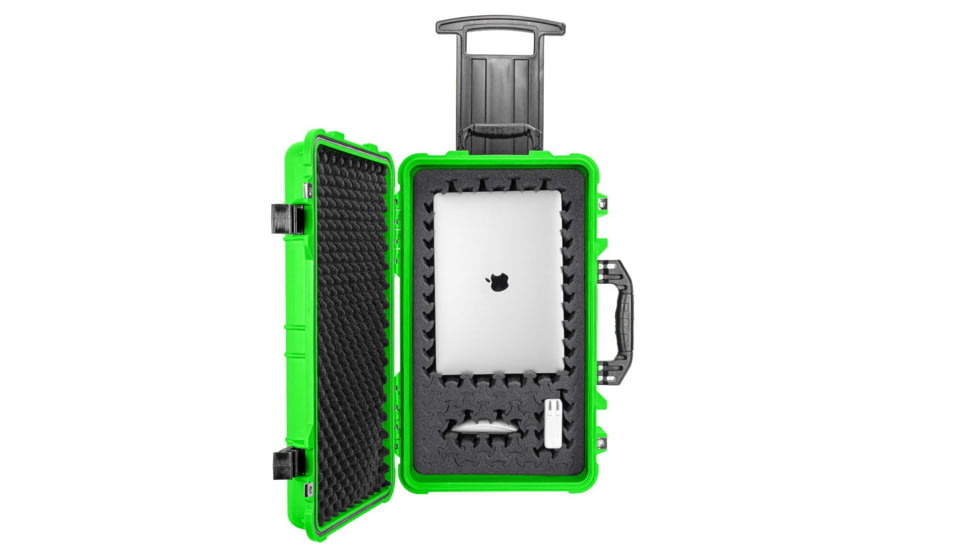Eylar 22in Carry-On Roller Hard Case Equipped w/Ragar XP Crosslinked Foam Insert, Neon Green, SA00034-NGRN-RG-XP