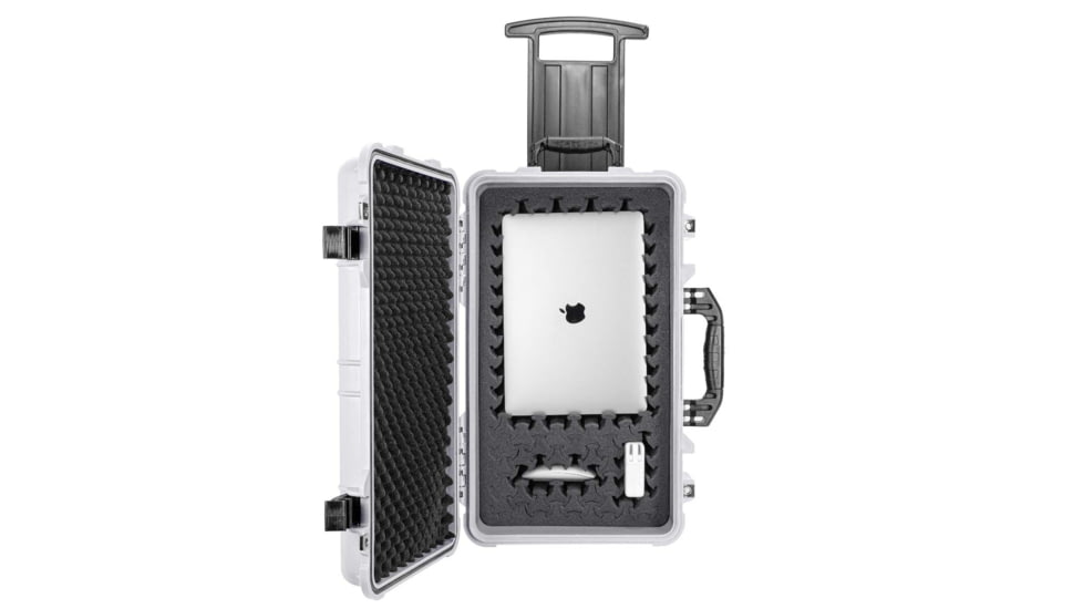 Eylar 22in Carry-On Roller Hard Case Equipped w/Ragar XP Crosslinked Foam Insert, White, SA00034-WHI-RG-XP