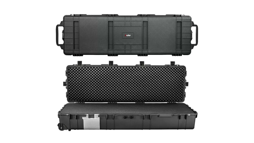 Eylar 3XL 57in Waterproof Heavy Transport Stacker Roller Rifle Hard Case w/Foam, Black, SA00027