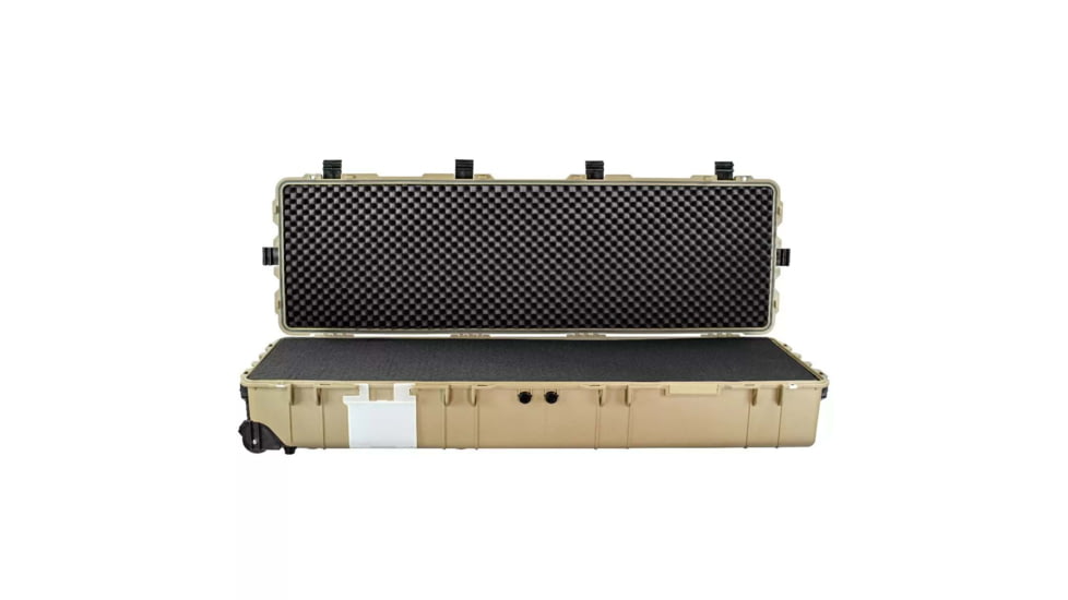 Eylar 3XL 57in Waterproof Heavy Transport Stacker Roller Rifle Hard Case w/Foam, Tan, SA00027-TAN