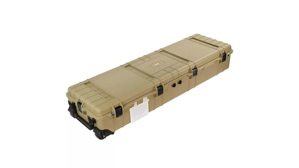 Eylar 3XL 57in Waterproof Heavy Transport Stacker Roller Rifle Hard Case w/Foam, Tan, SA00027-TAN