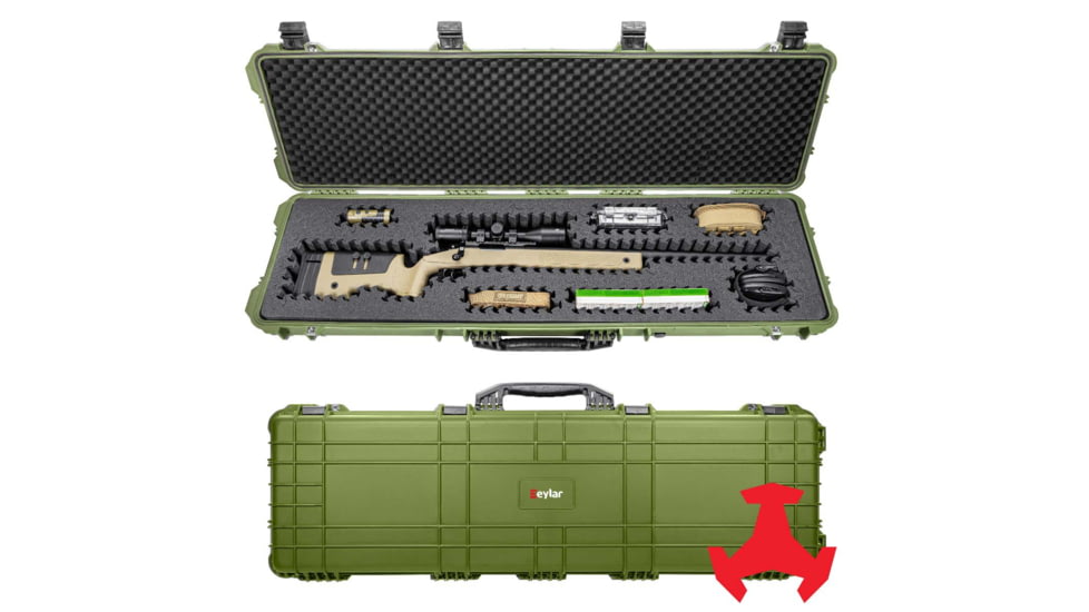 Eylar 53in Hard Rifle Case Equipped w/Ragar XP Crosslinked Foam Insert, Green, SA00015-GRN-RG-XP