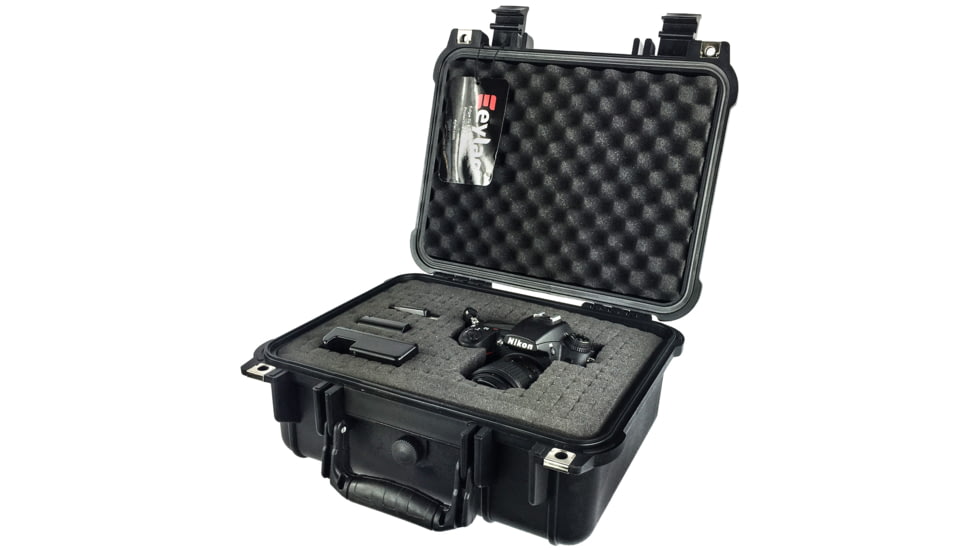 Eylar Compact 13.37in Protective Gear Case Water and Shock Resistant w/ Foam, Black, SA00001