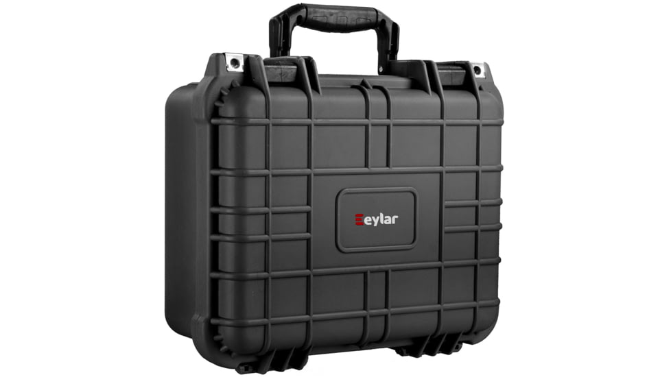 Eylar Compact 13.37in Waterproof Gear/Multi Gun Case Hard Case w/Foam, Black, SA00001