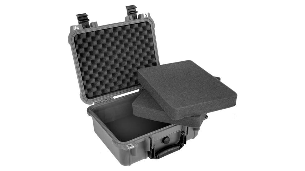 Eylar Compact 13.37in Protective Gear Case Water and Shock Resistant w/ Foam, Gray, SA00001-Gra