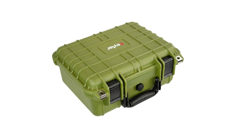 Eylar Compact 13.37in Protective Gear Case Water and Shock Resistant w/ Foam, Green, SA00001-Grn