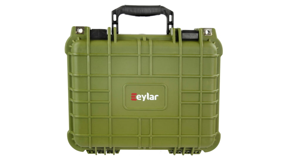 Eylar Compact 13.37in Waterproof Gear/Multi Gun Case Hard Case w/Foam, Green, SA00001-GRN