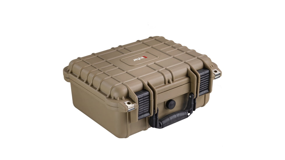 Eylar Compact 13.37in Protective Gear Case Water and Shock Resistant w/ Foam, Tan, SA00001-tan