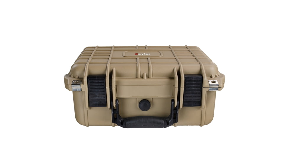 Eylar Compact 13.37in Protective Gear Case Water and Shock Resistant w/ Foam, Tan, SA00001-tan