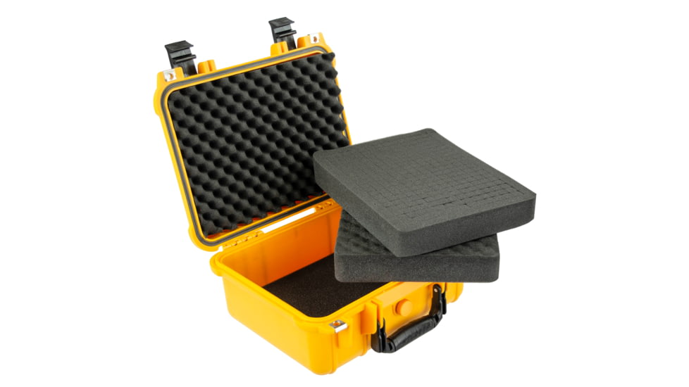 Eylar Compact 13.37in Protective Gear Case Water and Shock Resistant w/ Foam, Yellow, SA00001-Ylw
