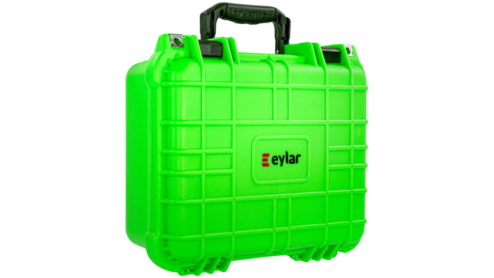 Eylar Compact 13.37in Waterproof Gear/Multi Gun Case Hard Case w/Foam, Neon Green, SA00001-NGRN