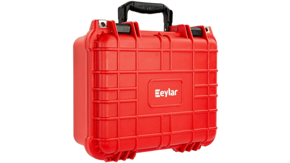 Eylar Compact 13.37in Waterproof Gear/Multi Gun Case Hard Case w/Foam, Red, SA00001-RED