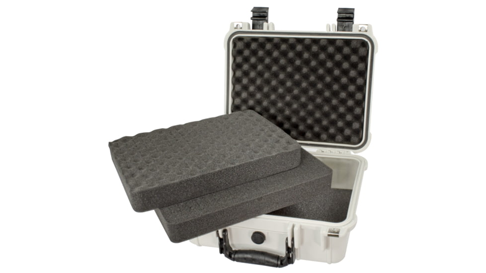 Eylar Compact 13.37in Protective Gear Case Waterproof &amp; Shock Proof w/ Foam By Eylar, White, SA00001-Whi