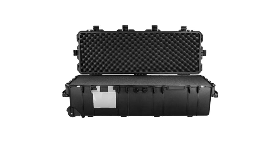 Eylar Extra Large 44in Waterproof Deep Heavy Transport Stacker Roller Rifle Hard Case w/Foam, Black, SA00028